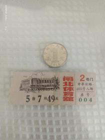 1980年代上海闸北体育馆门票