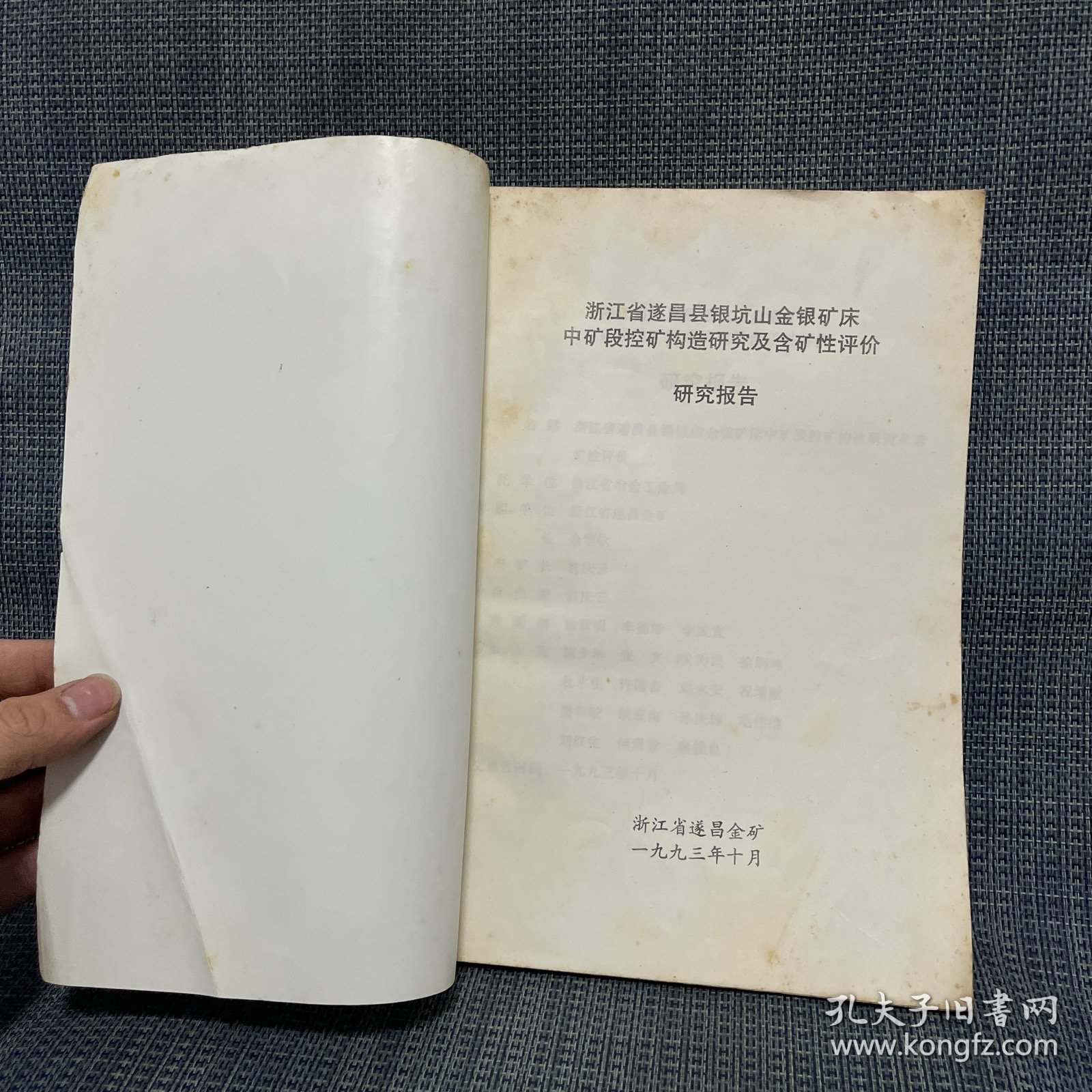 浙江省遂昌县银坑山金银矿床中矿段控矿构造研究及含矿性评价研究报告