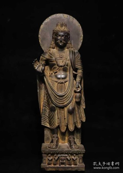 （议价） 片岩犍陀罗艺术佛像高120cm宽50cm厚22cm