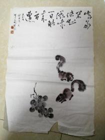 老画家李晓华国画精品  终身保真   四尺三开  5