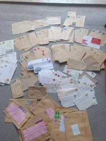 带邮票的信封一堆，（一共有154封）