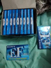 磁带 SONY EF60（未开封10盒）（送一盒朔封开裂）