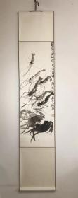 「新品」齐白石《富甲一方》图轴
画心根据原作高清扫描复制，宣纸高清印制，装裱工艺优良，整幅尺寸40×195cm，装饰文房赠送师友必备佳品，价格218