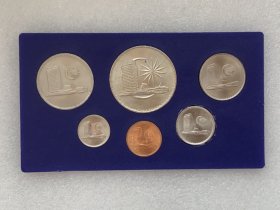 亚洲套币 马来西亚独立首版大厦版1分--1林吉特6枚 71-82年
