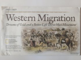 National Geographic国家地理杂志地图系列之2000年9月 Western Migration 美国西进运动地图