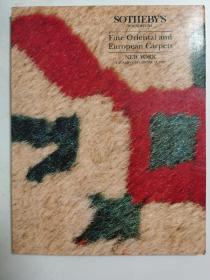 纽约苏富比 1992年   欧洲 东方 地毯 挂毯 壁毯 装饰品 艺术品拍卖专场