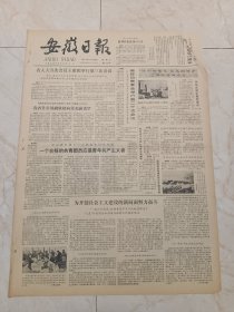 安徽日报1982年12月29日。省人大五次会议组团举行第三次会议。深刻的变化，巨大的进步一一各地要闻选登。