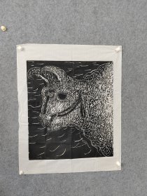 2886朱伟 版画 中央美院教授 120*97CM品如图
