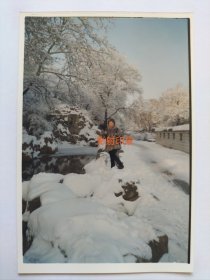 九十年代穿貂皮大衣的美女在雪中留影照片(10)