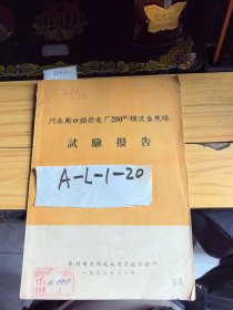 试验报告河南周口镇发电厂200M2横流自然塔