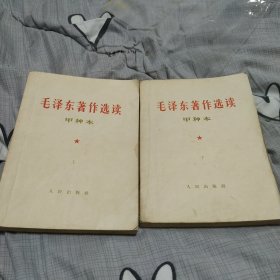 毛泽东著作选读 甲种本 1964年一版一印 上下册 人民出版社