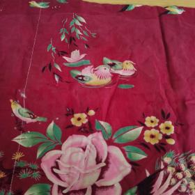 怀旧收藏：上世纪五六十年代《鸳鸯孔雀吉利吉祥图案》枕头套