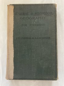 1929年英文原版学生地理学（民国山东省立医学专科学校训育主任阎敦一藏书，厚记印章）