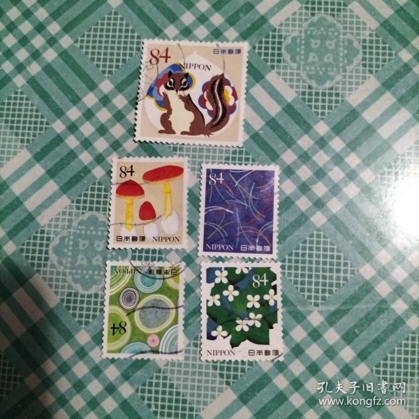 日本信销邮票 2019年 森林的馈赠 第3集 -84円 5枚（库存 1 )