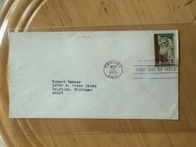 1964年4月29日发行的约翰·缪尔（John Muir）5美分纪念邮票首日封（FIRST DAY OF ISSUE)