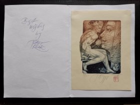 皮特•库克Peter Kocak（斯洛伐克）铜版画贺年藏书票