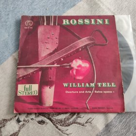 威廉退尔序曲Rossini-William Tell，日版7寸黑胶唱片，33转，盘面光洁无划痕。封套旧