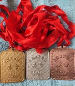 全国体育竞赛奖章，金、银、铜