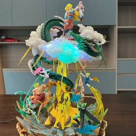 七龙珠 六周年 一生之敌 悟空贝吉塔布欧优质版手办雕像摆件 祖国版 高38cm左右