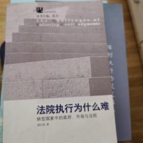 法院执行为什么难：转型国家中的政府、市场与法院