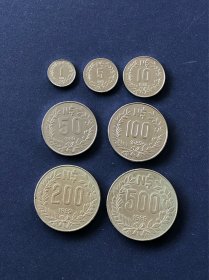 乌拉圭比索硬币一套7枚