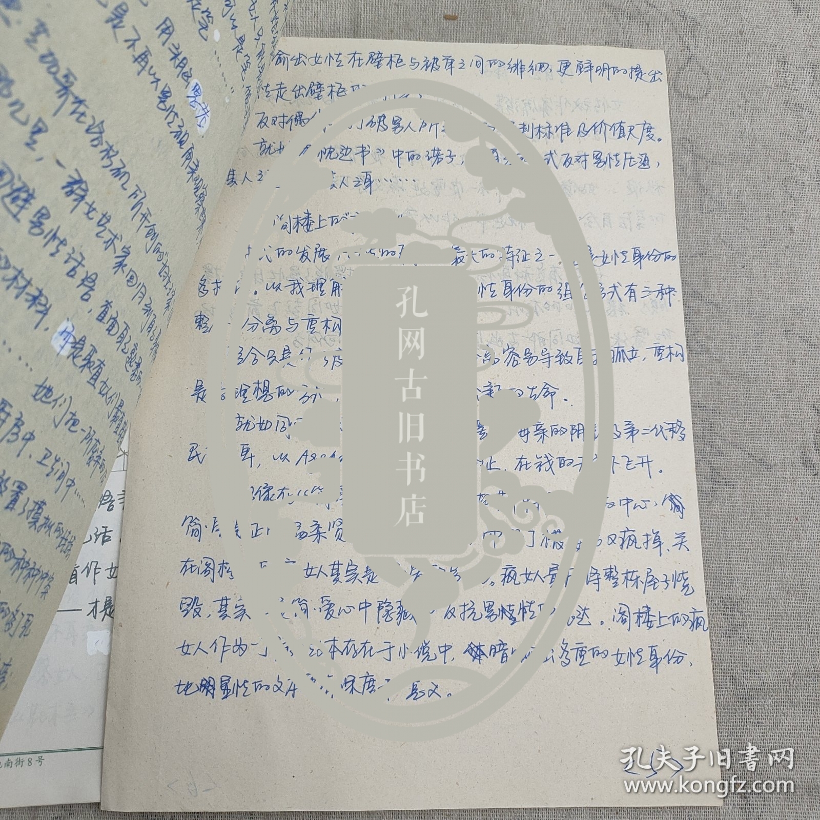 J8-18：画家、故宫博物院博士后、北京画院理论研究员 赵琰哲 手稿3份26页“评女性身份的视觉隐喻”“女性身份与女性艺术”等内容