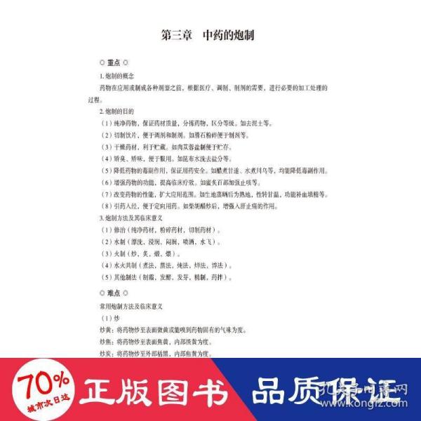 中药学核心考点与习题（）