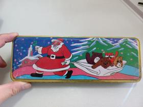 80年代库存文具盒，圣诞老人
