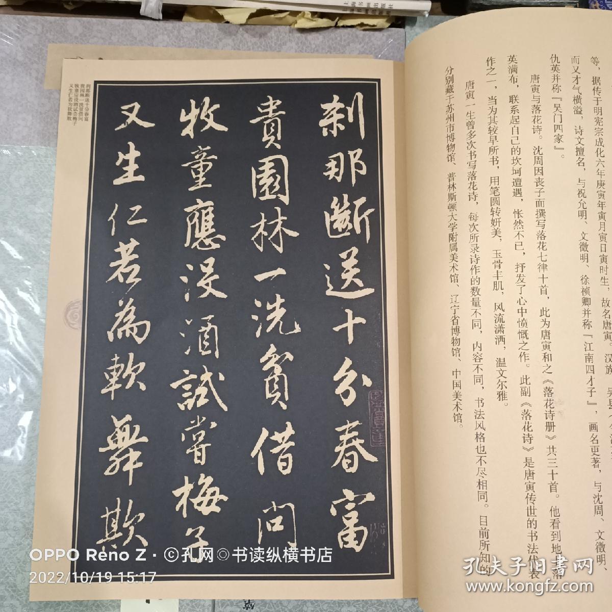 中国历代名家名帖经典：明 唐寅行书落花诗卷