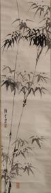【455】清代时期 ，黄髯叟，绛云女史田文锦，墨竹图，画心尺寸150✘24.5。纸本立轴，绫裱。