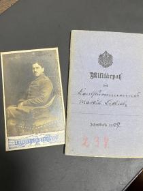 一战德国士兵证 带原主照片
