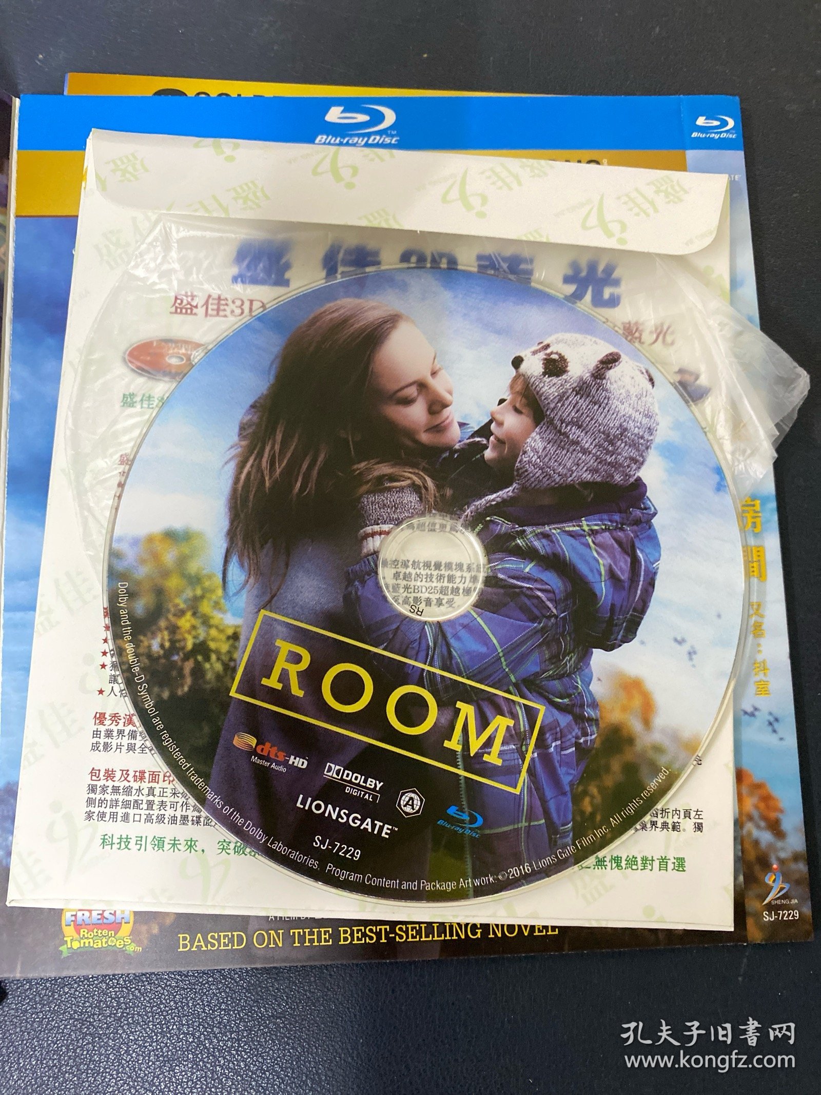 光盘DVD：房间 简装1碟装 以实拍图购买
