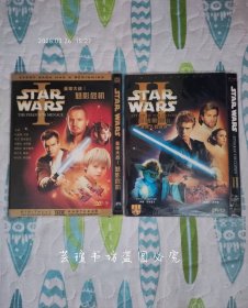 星球大战 Ⅰ魅影危机+星球前传Ⅱ克隆人的进攻（DVD+DVD-9，英语发音，中文字幕，魅影危机盘面新，克隆人的进攻盘面有划痕，综合八五品，光碟经过测试，正常播放。）