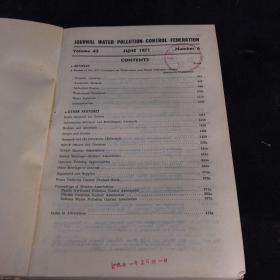 JOURNAL WATER POLLUTION CONTROL FEDERATION  Vol.43 No.1-4 Jan-Apr  +Vol43 No5-8 May-Aug+Vol43.No9-12 Sept-Dec 1971（水污染控制联合会杂志）月刊1-12合订本 3本合售英文版