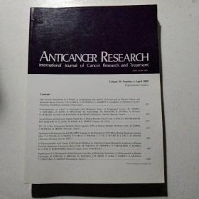 ANTICANCER RESEARCH 2015/01 外文原版医学学术期刊杂志