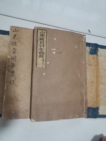 山东拔贡同年齿录，道光乙？？科，尺寸22*14厚3cm两厚本一套全，