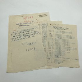 开创我国轮藻化石研究之先河，古植物学家王水1957年鉴定石油工业部西安地质调查处113部队选送化石鉴定手稿一份三页，附委托函件等（有李星学院士签发）