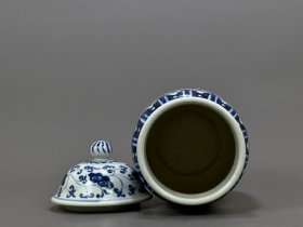 明宣德青花龙纹参罐32/16厘米