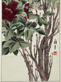 白铭 尺寸 103/31 立轴 (1926.10—2002.2),别名旌堂，内蒙古包头人。擅长国画、工艺美术作品等。历任中学教师，包头特种工艺美术厂厂长，工艺美术公司副经理，包头师范专科学校美术系教师，为高级工艺美术设计师 。中国美术家协会会员，中国美术家协会内蒙古分会副主席，包头市美协名誉主席，中国工艺美术学会理事，包头云杉书画院院长，内蒙古自治区文史馆研究员。