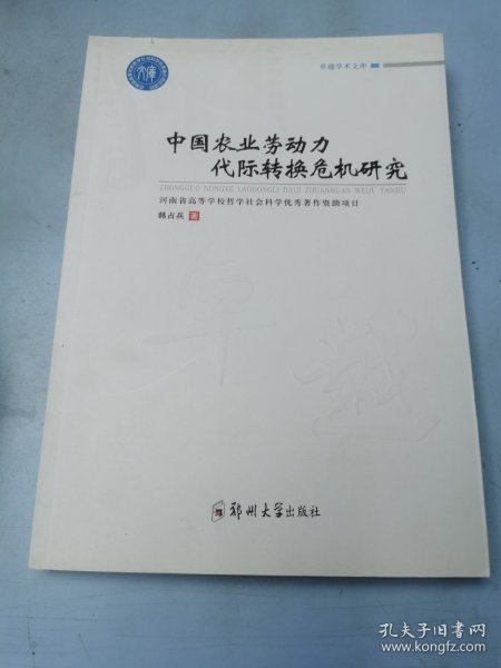 中国农业劳动力代际转换危机研究/卓越学术文库
