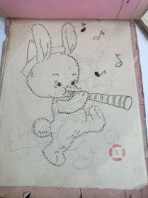 民国时期动漫画稿 十六开一册 共35张 绘画非常漂亮