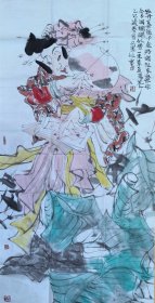 汕頭市美術(shù)家協(xié)會(huì)副主席-盧中見-四尺整人物畫1