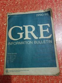 GRE Information bulletin 1990-91