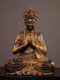老铜【地藏王菩萨】 高23厘米长15.5厘米厚12厘米重1870克