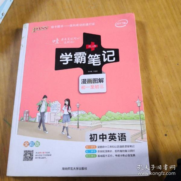 15PASS绿卡学霸笔记：初中英语（漫画图解 课堂笔记 考前冲刺 全彩版）