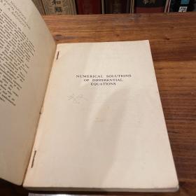 1950 英文《numerical solutions of differential equations》 微分方程名著 H. Levy ， E.A. Baggott （馆藏，保存良好）