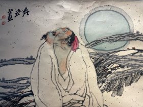 袁武，国画镜心，解放军艺术学院国画系教授，著名人物画家。
66*65cm，镜心
现任解放军艺术学院国画系副主任、教授，中国美术家协会理事，全国青联委员，北京美术家协会理事，享受国务院政府特殊津贴。国家重点历史题材美术创作工程的贡献者。