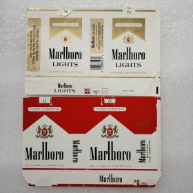 MarIboro 烟标两张