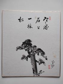 老画 画心 卡纸 色纸 手绘 回流字画 民国 日本回流