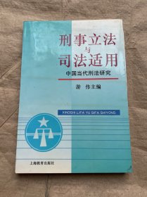 刑事立法与司法适用:中国当代刑法研究